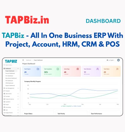 TAPBiz.in - All In One Business ERP With Project, Account, HRM, CRM & POS